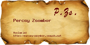 Percsy Zsombor névjegykártya